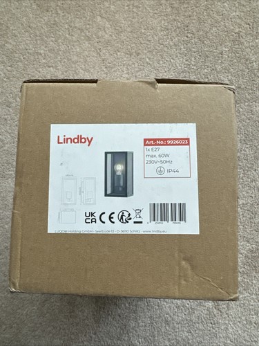 New boxed lindby outdoor wall - boxed,